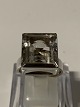 Vintage, Ladies 
ring in 
sterling silver 
with clear 
stone.
Size. 57.
Stamped BEH 
BSP ...