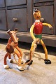 Decorative old 
wooden doll and 
dog from the 
50s with 
bendable arms 
and legs. 
Wooden doll 
height: ...
