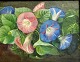 Danish artist 
(19th century): 
Arrangement 
with bindweed 
on a table. Oil 
on canvas. 
Signed: HR. ...