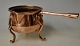 Copper pot, 
approx. 1840, 
Denmark. 
Unstamped. On 
three legs and 
with a handle. 
H.: 11 cm. L.: 
22 ...