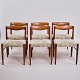 Sæt Af Seks Spisestuestole - Teaktræ & Lys Polstring - Henry W. Klein - Bramin - 
1960erne

