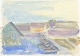 Aksel Møller
Landscape with 
houses and 
boats, 1958.
Watercolor on 
paper.
Artist: Aksel 
...