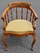 Danish armchair 
in beech wood, 
19th century. 
With capriole 
legs and bars. 
Yellow fabric. 
H.: 76 ...