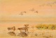 Ragn-Jensen, 
Leif (1911 - 
1993) Denmark: 
Birds by the 
sea. Pastel on 
paper. Signed 
1988. 32 x 47 
...