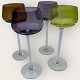 4 tall stemmed 
colored wine 
glasses.
*DKK 450 total