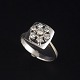 Reerslev, 
Denmark
14 kt white 
gold ring with 
brilliant-cut 
diamonds
Ring, size 59.
Geometric ...