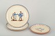 Danish Studio 
Pottery
Three plates 
with dancing 
motifs, c. 
1940/50s.
Thrown and 
hand-decorated 
...