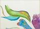 Jytte 
Abildstrøm 
(1934–2025)
Composition, 
2013.
Watercolor on 
paper.
An abstract 
and ...