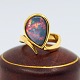 Georg Jensen; Ring in 18k gold set with a large opal