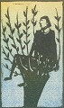 Åke Holm
Woodcut with 
biblical motif.
Color print in 
black, blue, 
and 
yellow-green.
Artist: ...