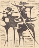 Åke Holm 
(1900–1980)
Abstract 
woodcut.
Artist: Åke 
Holm
Title/motif: 
Two stylized 
...