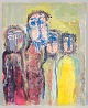Imre Antonÿi
Hungarian-
Swedish artist
Abstract 
composition 
with figures.
Oil on board, 
...