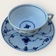 Royal 
Copenhagen, 
Blue Fluted, 
plain, cup with 
saucer #1/465, 
Cup 8.5cm in 
diameter, 4.6cm 
high, ...