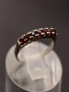 Sterling silver ring with garnets