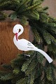 Old Christmas 
tree ornament 
in the shape of 
a swan in 
painted glass 
with a clip 
from around ...