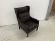 Mogens Hansen 
MH195 wing 
chair in Dark 
Brown mammoth 
leather and 
with legs in 
stained oak. 
New ...