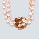Ole Lynggaard, Charlotte Lynggaard; Clasp of 14k gold set with a diamonds, and 
pearl chain Ole Lynggaard, Charlotte Lynggaard; Clasp of 14k gold set with a diamonds, and 
pearl chain