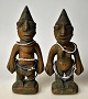 Pair of wooden 
figures, man 
and woman, 20th 
century. 
Nigeria. 
Vestafrika. 
With pearl 
necklaces ...