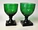 Gorm the Old 
wine glass, 
19th century. 
Entirely green 
glass. Square 
pressed foot 
with pattern 
...