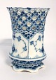 Royal 
Copenhagen. 
Blue Fluted, 
full lace. 
Vase. Model 
1016. Height 11 
cm. (3 quality)