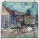 Søholm 
ceramics, 
Rønne, Nis 
Stougaard, 
Sandvig Harbor, 
dimensions: 
33.5x33.5cm