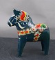 Blue Dala horse from Sweden H 13cms with "Särna" over the front legs