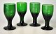 Holmegaard 
green schnapps 
glass, Denmark. 
H: 7.5 cm.
NB: only sold 
as a set.