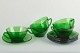 Vereco, 5 tea 
cups with 
saucers, 
1970/80s.
Set of five 
green pressed 
glass tea cups 
with ...