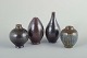 Wallåkra 
Ceramics – Four 
Small Vases, 
Mid-Century
Organically 
shaped vases in 
wheel-thrown 
...