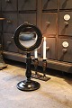 Old French 19th 
century tilting 
mirror in black 
painted ...