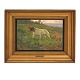 Simon Simonsen, 
1841-1928, oil 
on canvas
Pointer with 
hunter
Signed and 
dated 1917
Visible ...