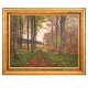 Hans Andersen 
Brendekilde, 
1857-1942, oil 
on canvas
Forest on a 
spring day
Signed
Visible ...