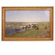 Gotfred Rode, 
1862-1937, oil 
on canvas
Large 
landscape with 
cows
Signed
Visible size: 
...