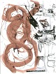 Gislason, Jon 
(1955-): 
Composition. 
Watercolour/ink 
on paper. 
Signed: Jon 
Gislason 98. 
31.5 x 24 ...
