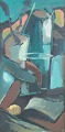 Scandinavian 
artist
Abstract 
composition.
Oil on board.
A modernist 
painting where 
...