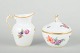 Royal 
Copenhagen 
Saxon Flower 
sugar bowl and 
creamer, c. 
1900.
Porcelain set 
consisting of a 
...
