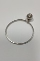 Silver Armring 
Bangle with 
ball pendant 
and engraving 
"Susanne Røpke 
Borups Alle 253 
ÆG. 3112" ...