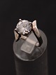 Sterling silver 
ring with large 
clear stone