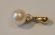 14 carat gold 
pendant with 
pearl and three 
cut diamonds, 
Kranz & Ziegler 
Aps, Odense 
(after ...