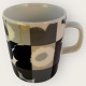 Marimekko mug 
with stripes, 
Oiva 
Ruutu-Unikko, 
Height 9.5cm, 
diameter 8cm 
*perfect 
condition*