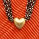 Ole Lynggaard, Heart clasp of 14k gold, with oxidized ...