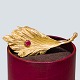 Bernhard Hertz; Brooch in 14k gold set with a ruby