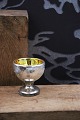 Antique 19th 
century small 
bowl on foot in 
poor man's 
silver / 
Mercury glass, 
with etched ...
