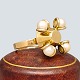 Jens Asby; Ring of 14k gold set with pearls