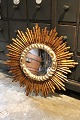 Fine, old sun mirror in gilded / silvered wood and with original old mirror 
glass...