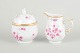 Holloháza, 
Hungary
Creamer and 
lidded sugar 
bowl, mid-20th 
century.
Hand-decorated 
porcelain ...
