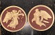 Pair of plates 
with motif of 
Bertel 
Thoevaldsen's 
“Night & Day” 
in relief. Made 
in plaster at 
...