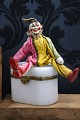 Decorative, fun 
circus clown 
from around 
1910 in carved 
wood with 
painted face 
and fine clown 
...