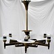 Danish 
functionalist 
ceiling lamp in 
bronze, circa 
1930. With 6 
light arms. H.: 
60 cm. Dia.: 80 
...