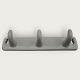 Aluminia, coat 
rack, 18x16cm, 
3 hooks * With 
some patina at 
screw holes and 
small cracks 
under ...
